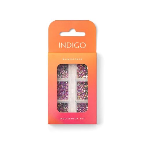 Kit de pedrería multicolor para uñas Indigo