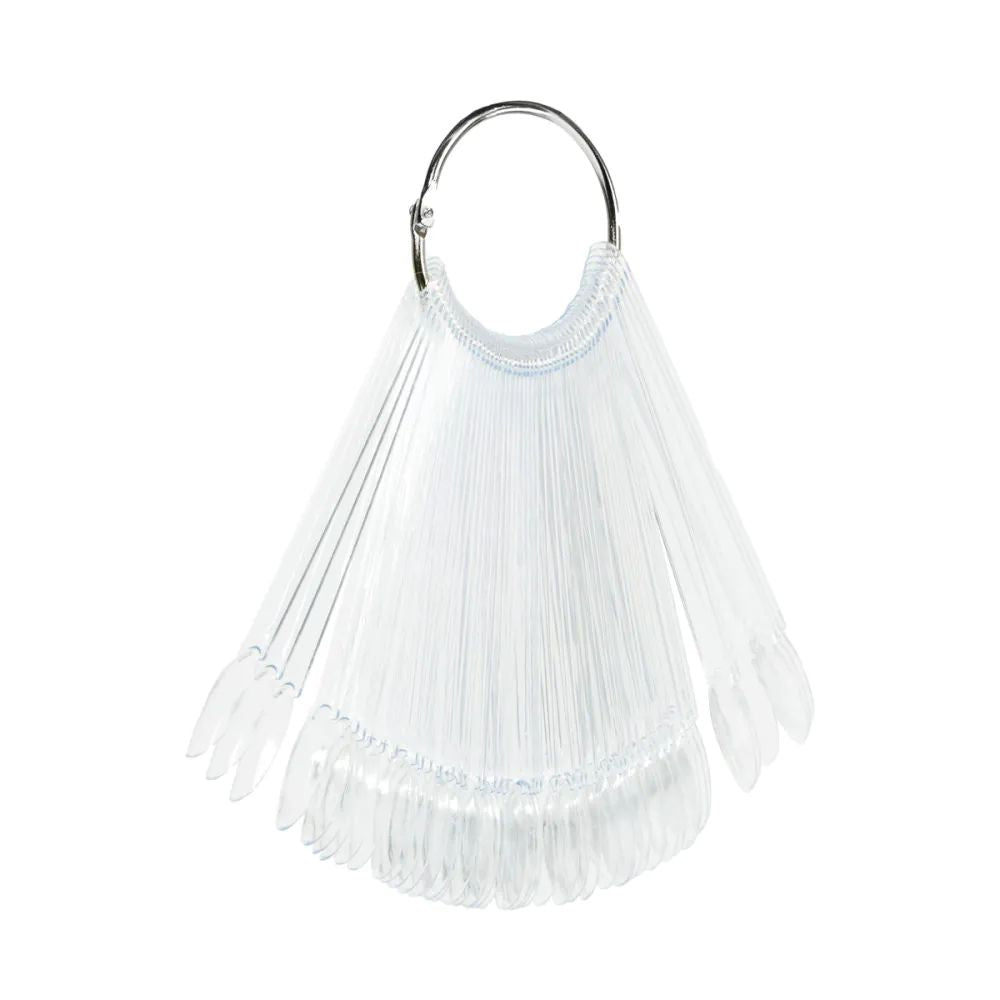Muestrario de Tips transparentes con anilla