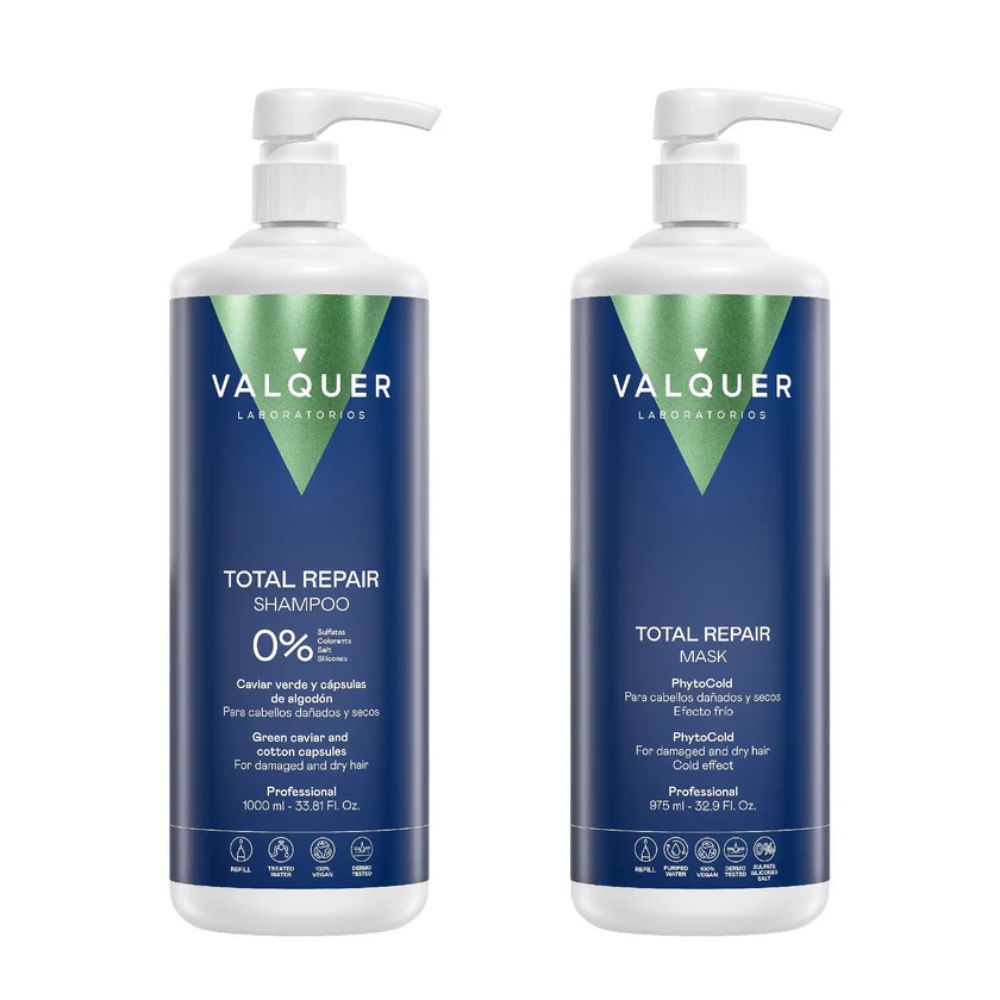Pack Total Repair Valquer para Cabellos Dañados - Champú y Mascarilla