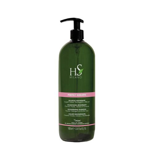 Champú Perfect Keratin regenerador cabello dañado Hs Milano 1000ml