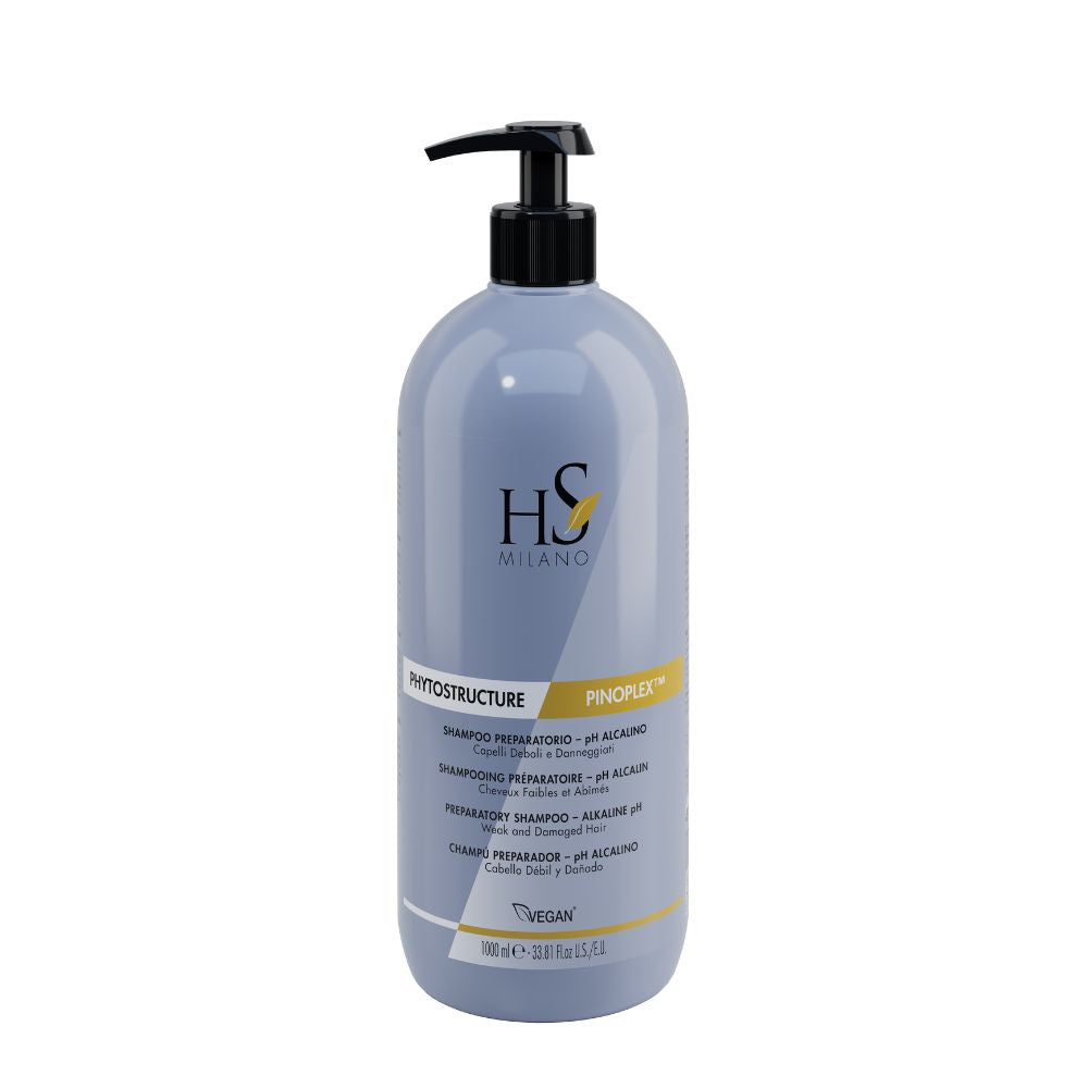 Champú preparador Phytostructure Pinoplex cabello seco y dañado Hs Milano 1.000ml