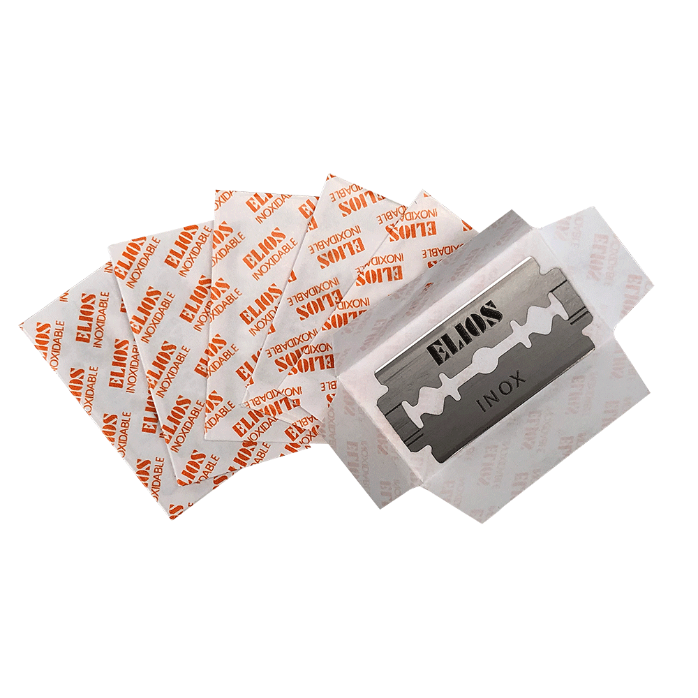 Cuchilla Elios doble borde acanalada dispensador 10 cajas x 11 hojas