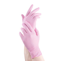 Guantes de Nitrilo Rosa sin polvo caja 100 unidades