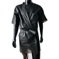 Kimono Desechable Profesional Negro TST con Bolsillo