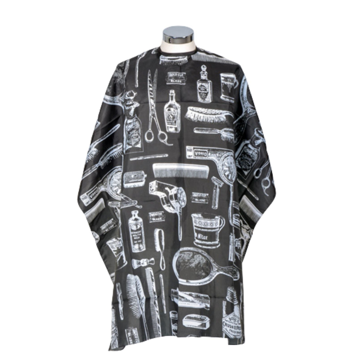 Capa de corte negra Stom cierre corchetes 117x138 cm - Kissbel