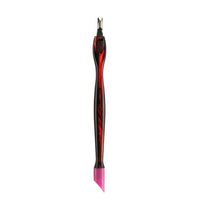 Corta cutículas Pollié con goma color rojo