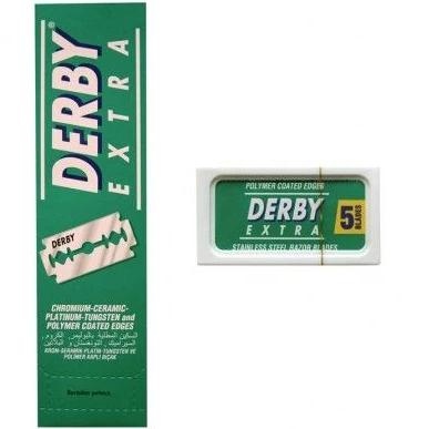 Cuchilla Acanalada Derby Extra  platino caja 100 unidades - Kissbel